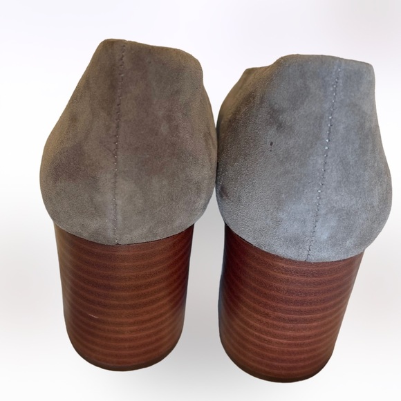 Gray Suede Seychelles Block Heels Sz 8 - Picture 4 of 4